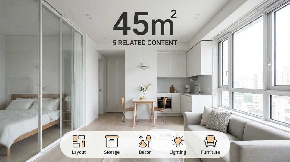 45㎡小户型越住越挤？原来这5步让家瞬间变大