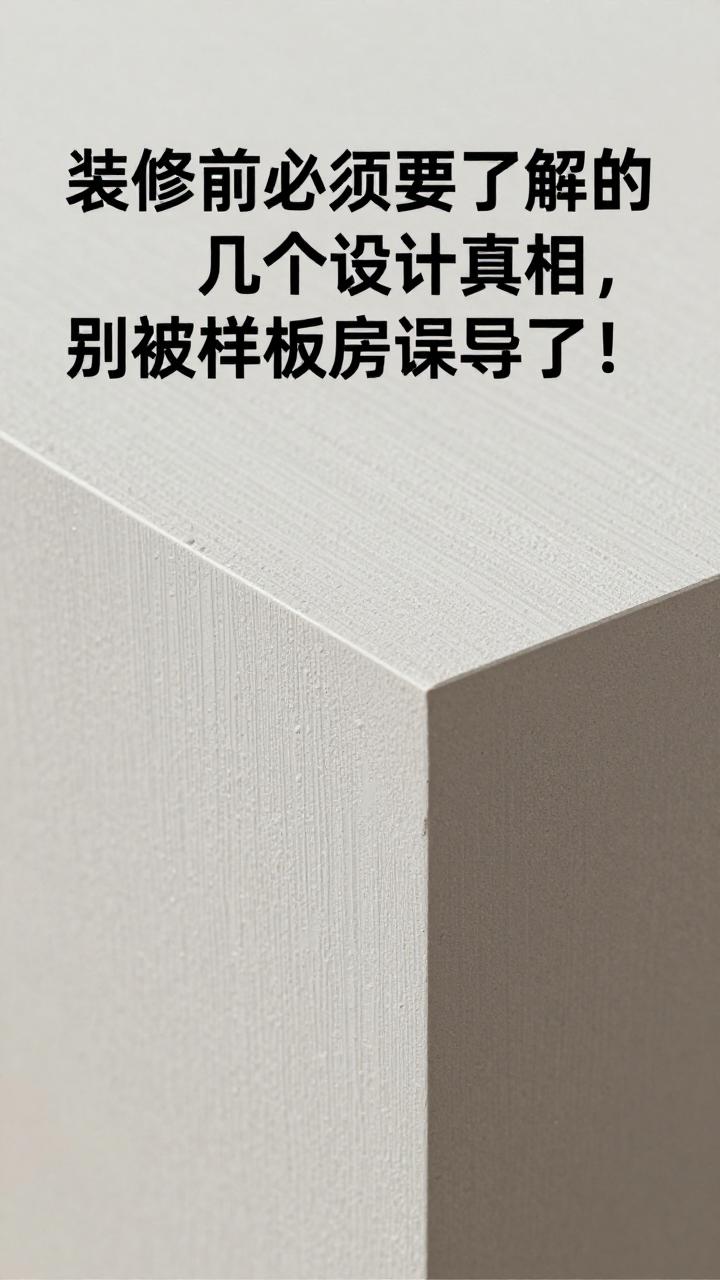 装修前必须要了解的几个设计真相,别被样板房误导了! 装修前必须要了解的几个设计真相,别被样板房误导了!第一张图