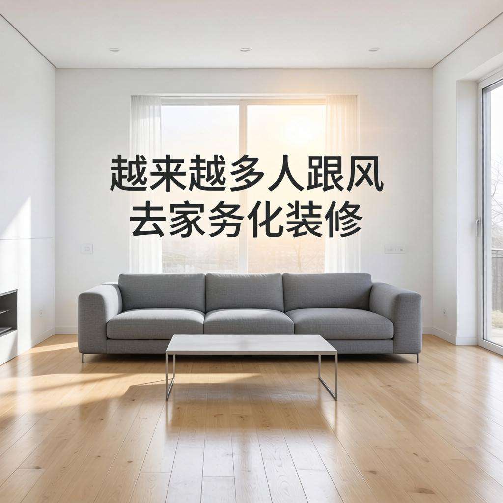越来越多人跟风“去家务化装修”