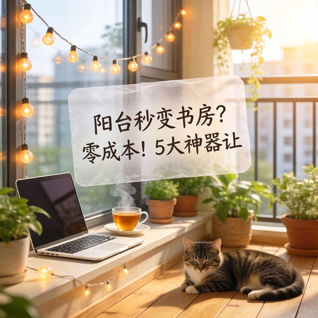 阳台秒变书房？零成本！5大神器让你宅家办公效率翻倍，阳光满屋爽到爆！
