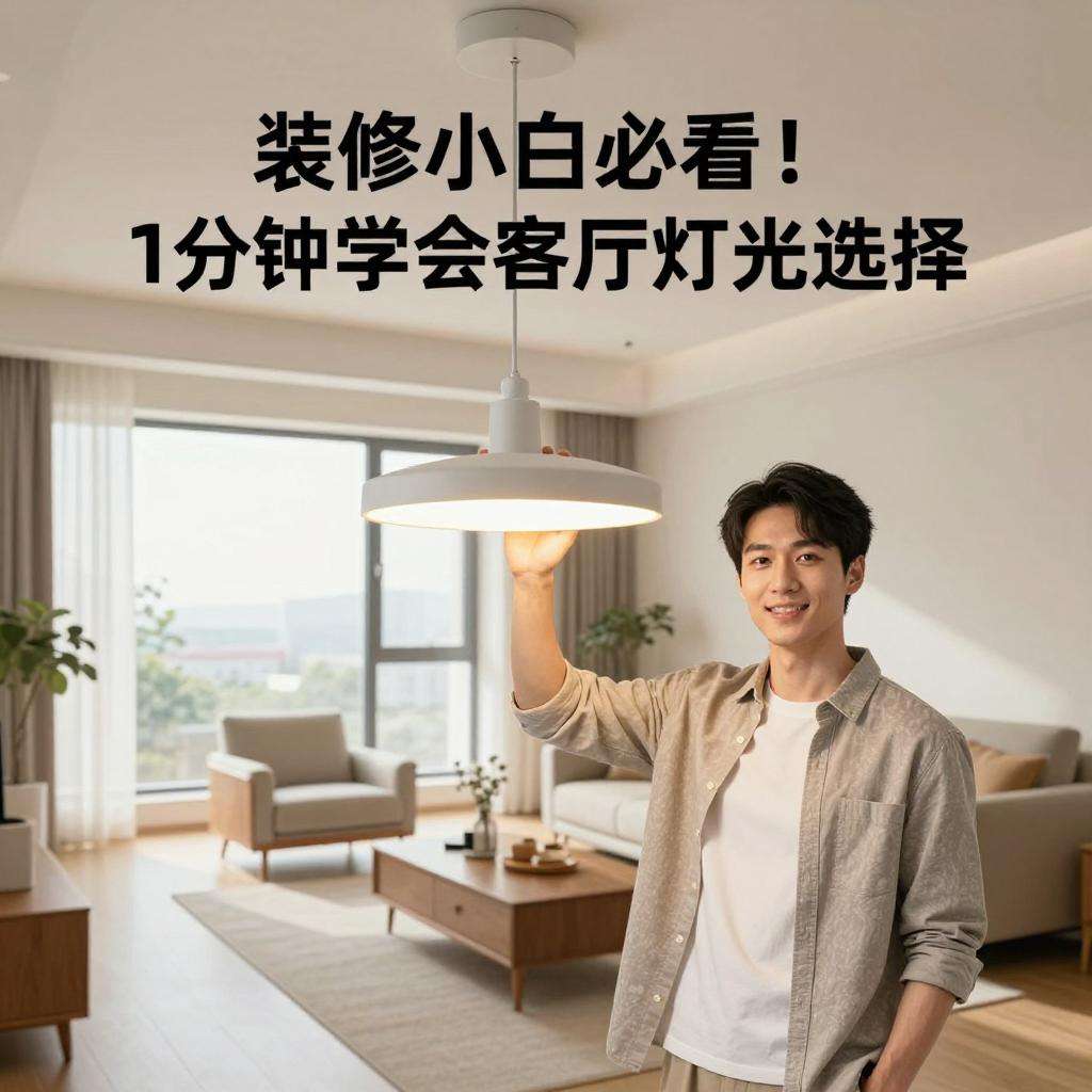 装修小白必看！1分钟学会客厅灯光选择