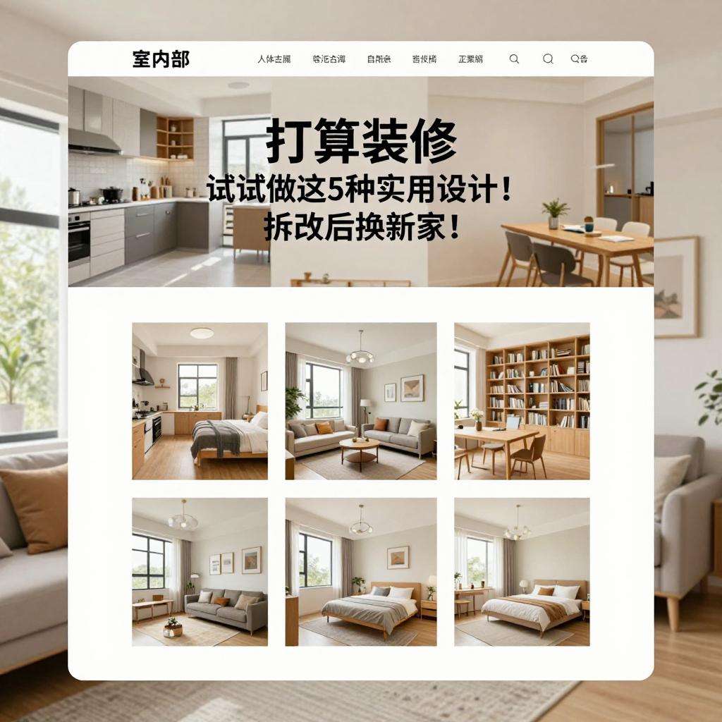 打算装修？试试做这5种实用设计！拆改后换新家！