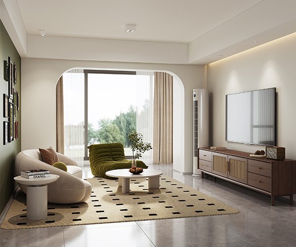 给空间装上松弛滤镜：奶油白+复古绿