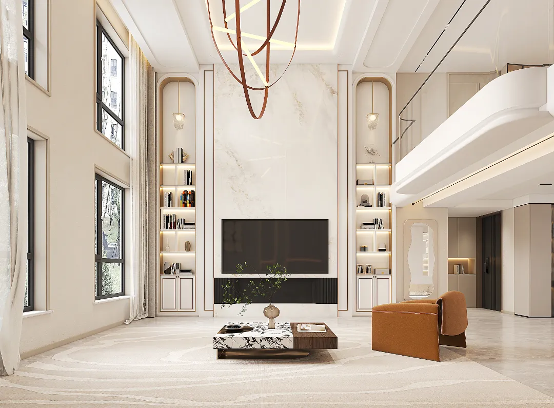 轻奢大宅设计,呼之欲出的高级感,越看越心水(图3) 轻奢大宅设计,呼之欲出的高级感,越看越心水(图3)
