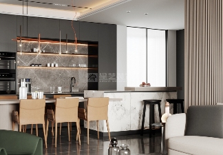 164㎡极简+轻奢，线性美学构建的高级感(图7)