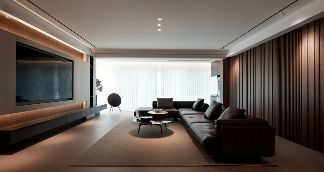 140㎡意式轻奢大平层:暖咖与木饰面的诗意融合,诠释无边界的舒适生活(图2) bae0dc7fd646d0917a3b43b90862e6f6.png