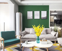 北欧风，撞色也不失格调，为空间注入了活力与温度