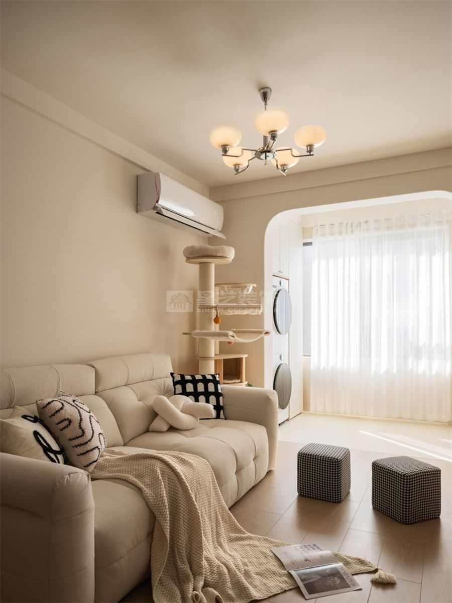 贾瑶华府-原木奶油风-89平(图3)