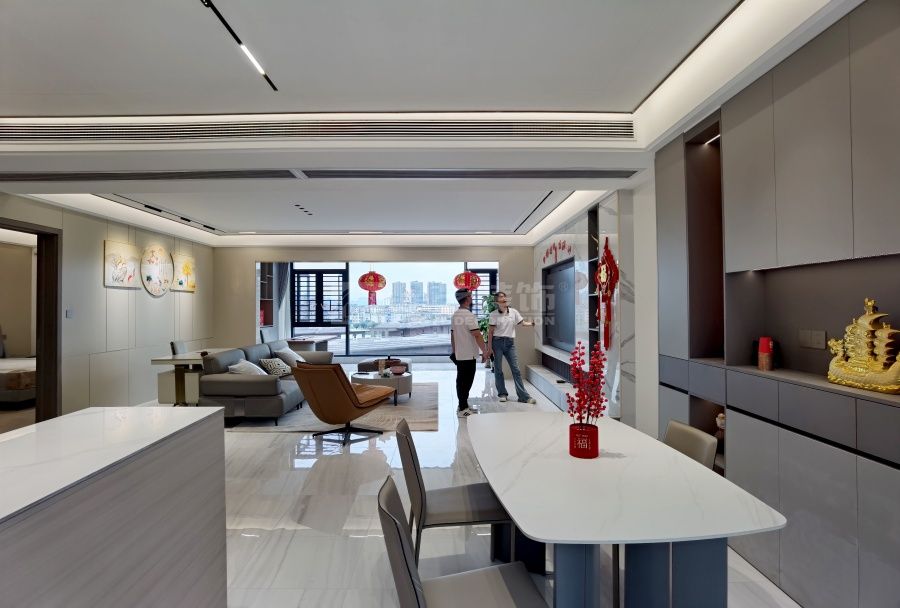 碧桂园200平精装翻新现代简约实景(图6)