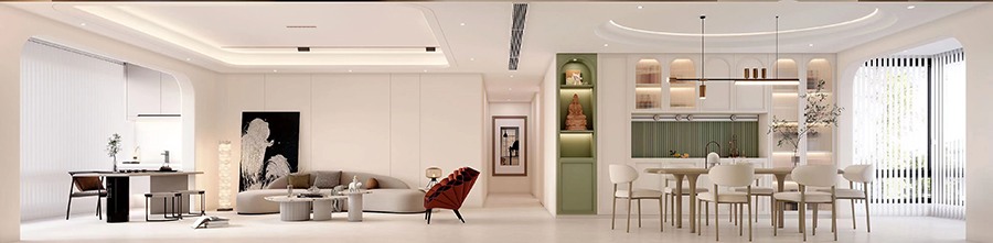 仁恒滨海半岛大平层-奶油风(图1)