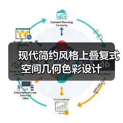 现代简约风格上叠复式 空间几何色彩设计（图2）