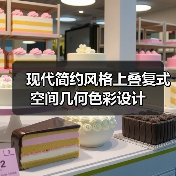现代简约风格上叠复式 空间几何色彩设计（图1）