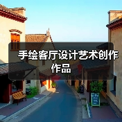 手绘客厅设计艺术创作作品（图1）