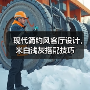 现代简约风客厅设计，米白浅灰搭配技巧（图2）