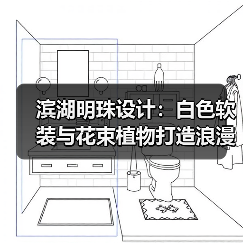 滨湖明珠设计：白色软装与花束植物打造浪漫温馨空间（图2）