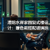 灌阳水岸家园复式楼设计：暖色调搭配玻璃扶手营造简约风格（图3）