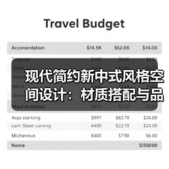 现代简约新中式风格空间设计：材质搭配与品质打造（图1）