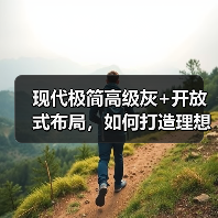 现代极简高级灰+开放式布局，如何打造理想家居空间？（图2）