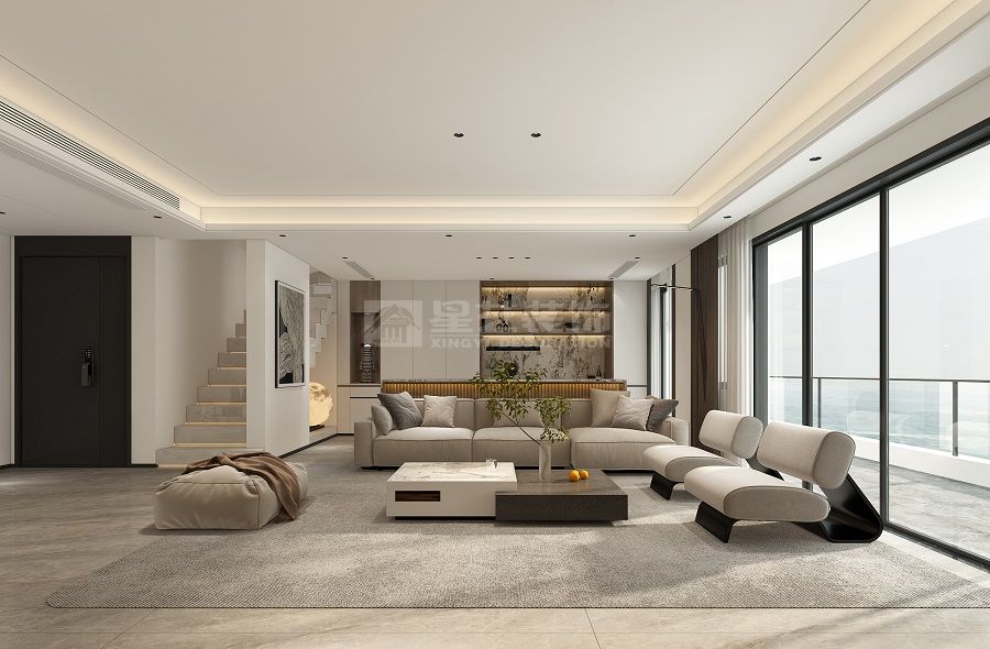 没想到，冰冷大理石和温润木皮结合，竟让家有了高级感(图3)