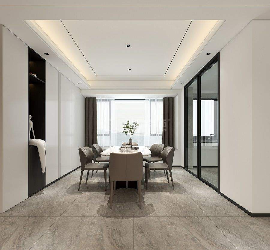 没想到，冰冷大理石和温润木皮结合，竟让家有了高级感(图5)