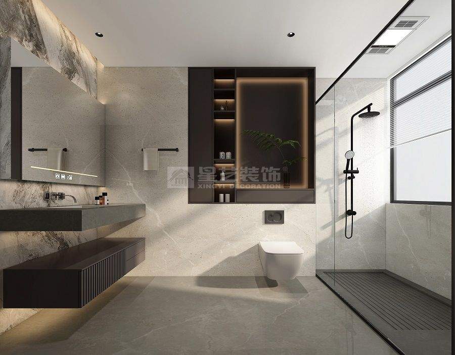 没想到，冰冷大理石和温润木皮结合，竟让家有了高级感(图9)