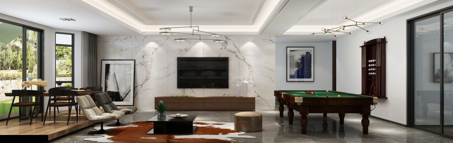 大理石太冷木皮太暖，没想到这样搭配竟然高级感翻倍(图2)