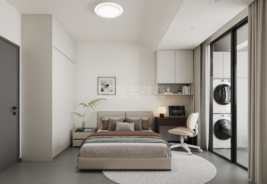 黑白极简风装修，客厅延伸阳台竟让空间大了两倍(图7)