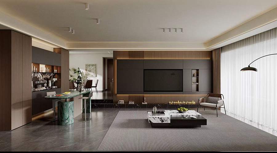 深色家装竟然不压抑，原来秘密藏在木纹与光影里