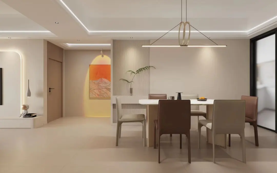 137㎡奶油风新家，竟然把玄关鞋柜变成了多功能收纳神器(图5)