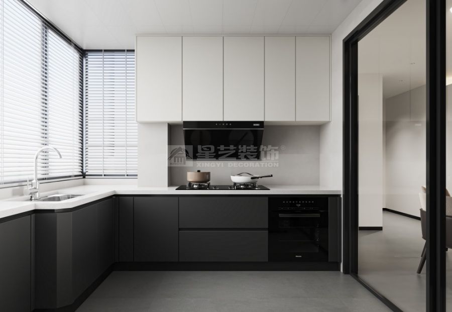 黑白极简风装修，客厅延伸阳台竟让空间大了两倍(图8)