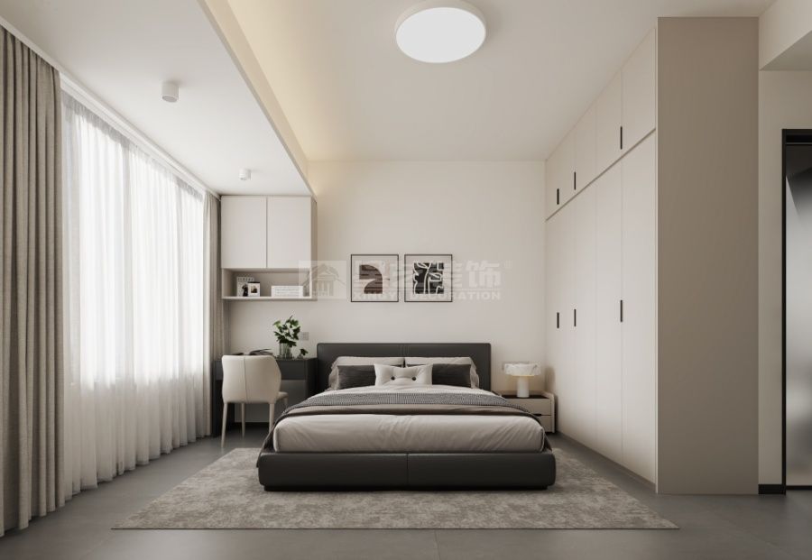 黑白极简风装修，客厅延伸阳台竟让空间大了两倍(图5)