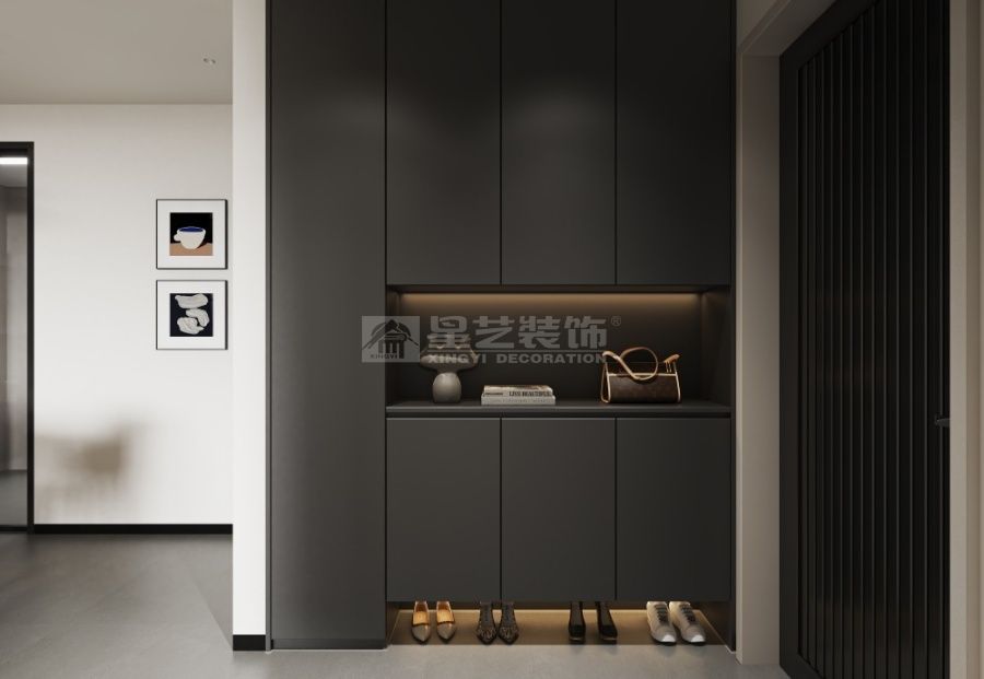 黑白极简风装修，客厅延伸阳台竟让空间大了两倍(图9)