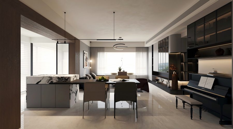 黑白灰极简风，竟与满屋彩色收藏碰撞出惊人美感